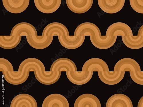 Vintage Art Deco Shell Pattern Sophisticated Glamour Design