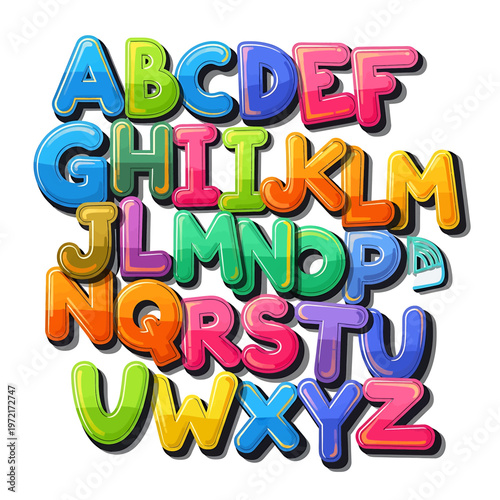 Colorful Alphabet Letters in 3D 3.