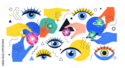 Colorful Eyes with Various Lashes.