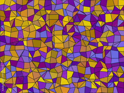 Colorful Stained Glass Window Mosaic Pattern Abstract Background