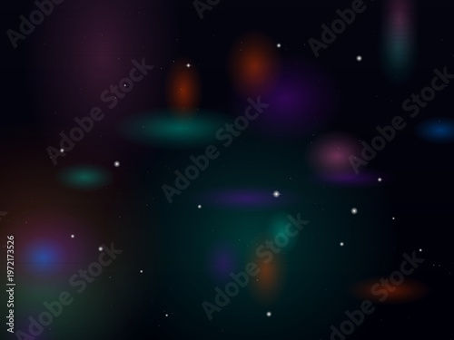 Celestial Galaxy Nebula Glowing Stars Deep Space Backdrop