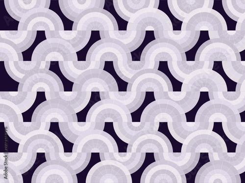 Luxury Geometric Fan Motif Elegant Abstract Vector Background