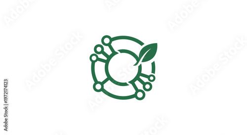 Green Technology Logo Depicting Sustainable Innovation and Eco-Friendly Solutions.