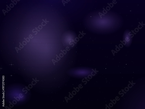 Mysterious Deep Space Nebula Luminous Stars Dark Background