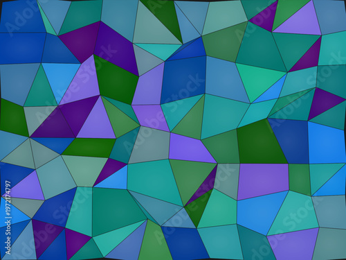 Colorful Stained Glass Window Mosaic Pattern Abstract Background