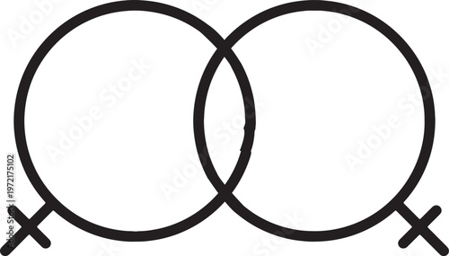 Couple love gender symbol vector icon