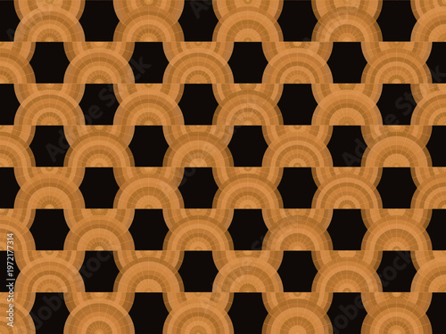 Elegant Art Deco Fan Pattern Gold Geometric Luxury Background