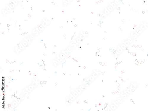 Bold Geometric Memphis Shapes Fun Colorful Abstract Background