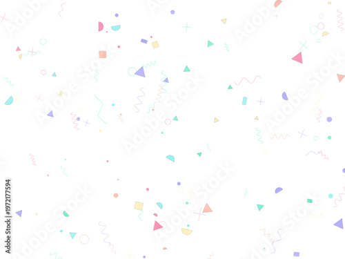 Fun Geometric Confetti Memphis Style Colorful Abstract Design