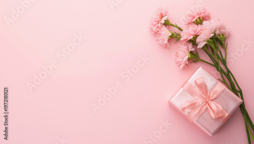 Pink peony flowers in vase with Happy Mothers Day text pink peonies pink petals green leaves