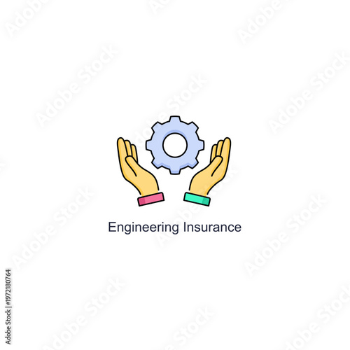 Icon insurance engineering filled Design Vector illustration