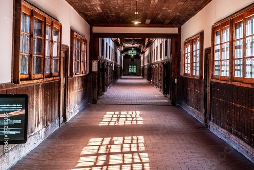 Photos Autumn sunlight streams into the cellblock corridor of Abashiri Prison