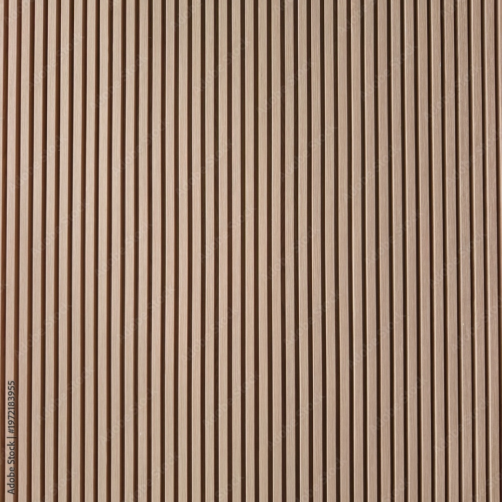 Obraz premium Light brown vertical wooden slats forming a clean linear architectural texture