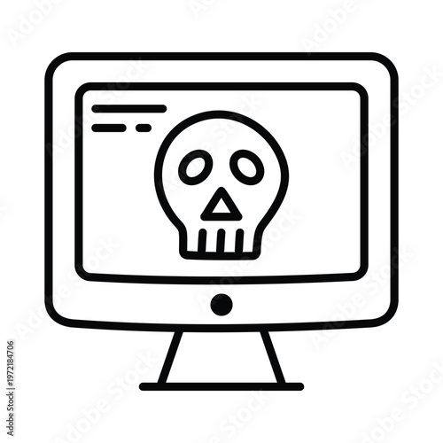 Computer Hack doodle icon eps 10 file