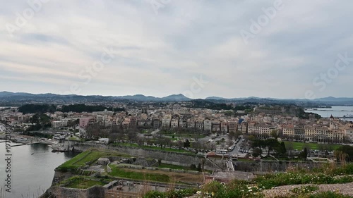 Old Fortress of Corfu with panoramic sea view