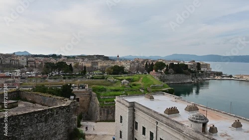 Old Fortress of Corfu with panoramic sea view