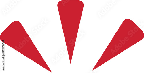 Emphasis mark representing a person's emotions. Red emphasis pop. Noticed sign. flat style.