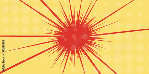 Vivid comic book backround with colorful clouds vibrant, graphic, blue, dots art good nice