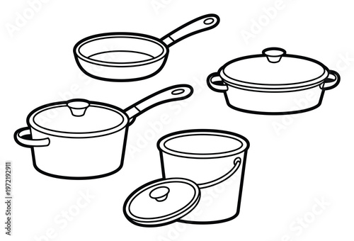 Cookware Set Vector Illustration
