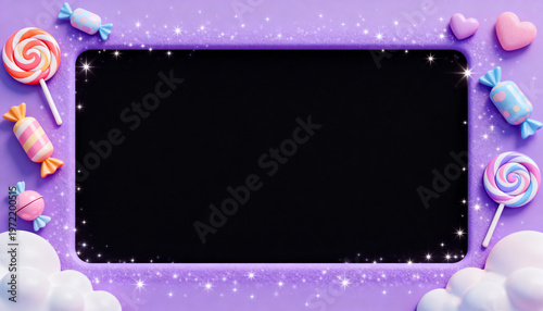 Candy Sweet Screen Frame Background