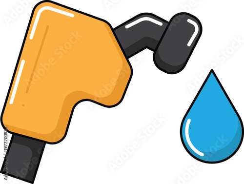 Design Fuel Pump Illustration Flat Icon