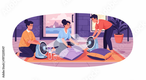 People Doing Yoga Together.