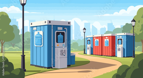 Portable Toilet Facilities Park.