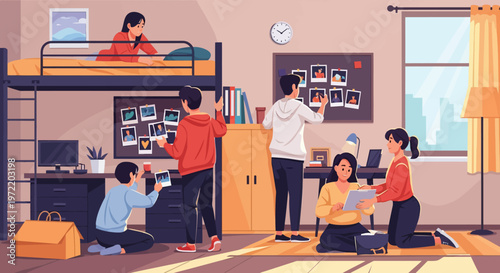 Students in a Dorm Room.