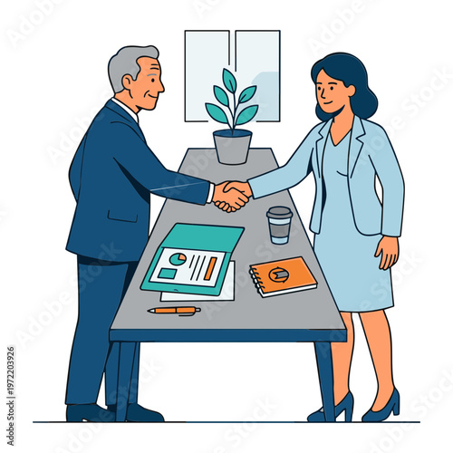 Illustration of a Person Doing a Job Interview