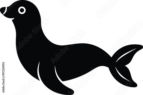 Selkie silhouette vector art Illustration