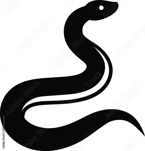 Snake silhouette vector art Illustration