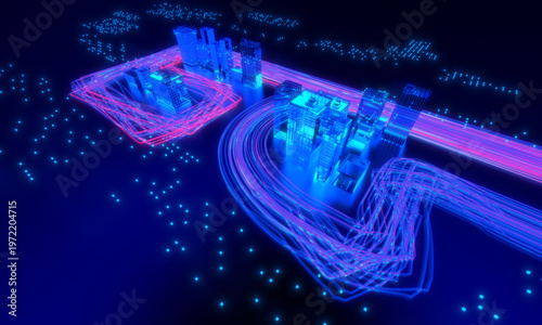 Urban network technology data transmission 6G network