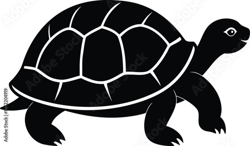 Tortoise silhouette vector art Illustration