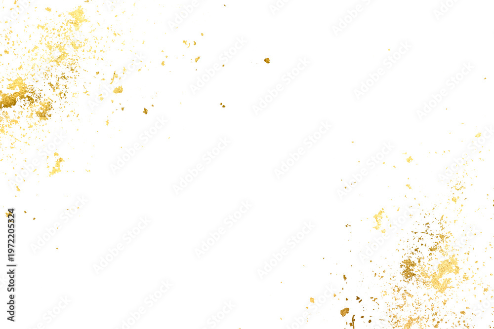 Obraz premium Watercolor Luxury Gold Background Shiny Gold Glitter PNG Frame for Wedding Greeting Card and Invitation, Congratulations, Graduation, Celebration. Aesthetic frame Golden splashes of watercolor paint.