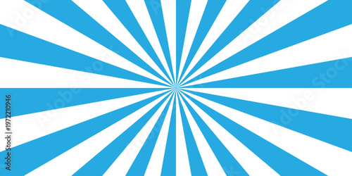 Abstract background with sunburst pattern blue vector ray design texture. Vintage sunrays illustration swirl grunge backdrop line spiral design.