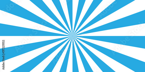 Abstract background with sunburst pattern blue vector ray design texture. Vintage sunrays illustration swirl grunge backdrop line spiral design.