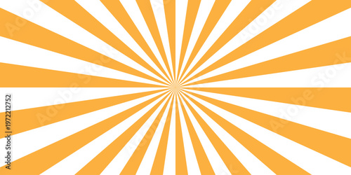 abstract orange and white retro with sunburst pattern orange and white design. Vintage sunrays illustration swirl line. sun beam vector banner design and comic burst gradient concept pa
