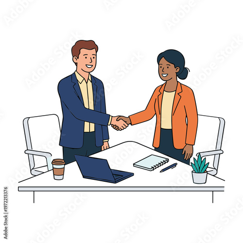 Illustration of a Person Doing a Job Interview