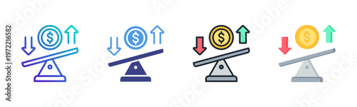 Cost Icon Set Vector Collection Isolated In Black And White