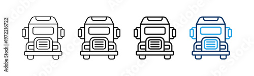 Truck Different Set Vector Icon