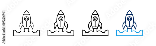 Rocket Different Set Vector Icon