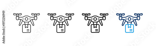 Drone Delivery Different Set Vector Icon