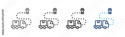 Last Mile Delivery Different Set Vector Icon
