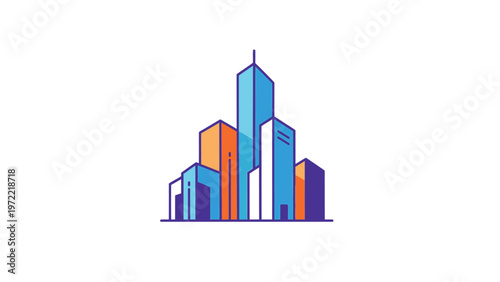 Free Download Modern Cityscape Illustration - Vibrant Buildings and Urban Architecture. - GFXLoad