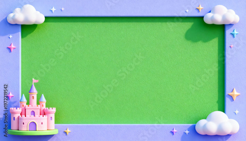 Castle Cloud Green Screen Frame
