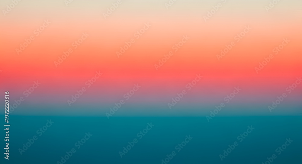 Obraz premium Gradient background with blended shades of blue coral orange and cream creating a serene and soft atmospheric effect