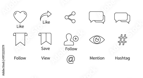 Social media icons and symbols 9.