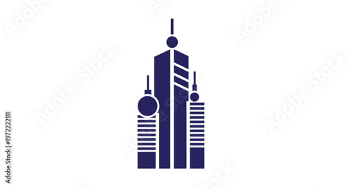 Modern Architectural Design - Elegant Skyscrapers in a Minimalist Style.