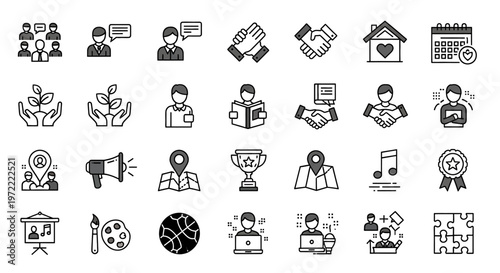 Business icons and symbols collection 1.