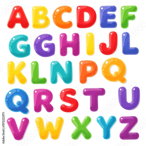 Colorful Plastic Alphabet Letters Isolated 4.